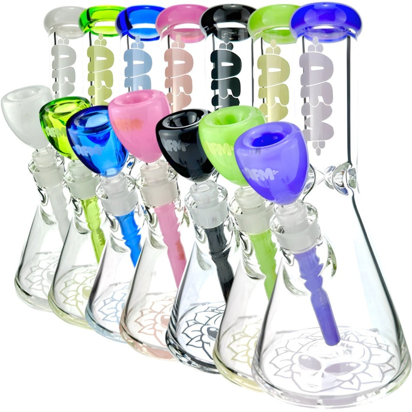 AFM Glass T587 Beaker Bong 12in 9mm Borosilicate