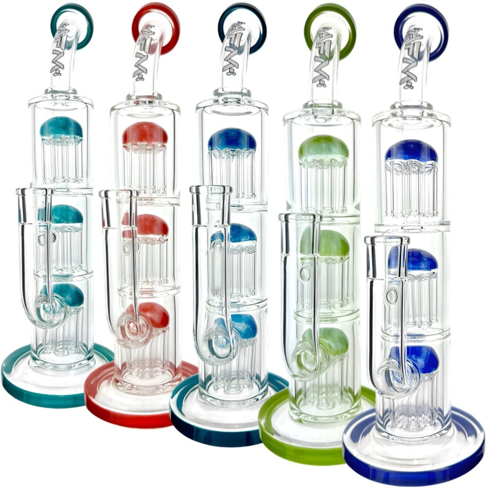 AFM Glass TX093 Three Tree Perc Bong 12in