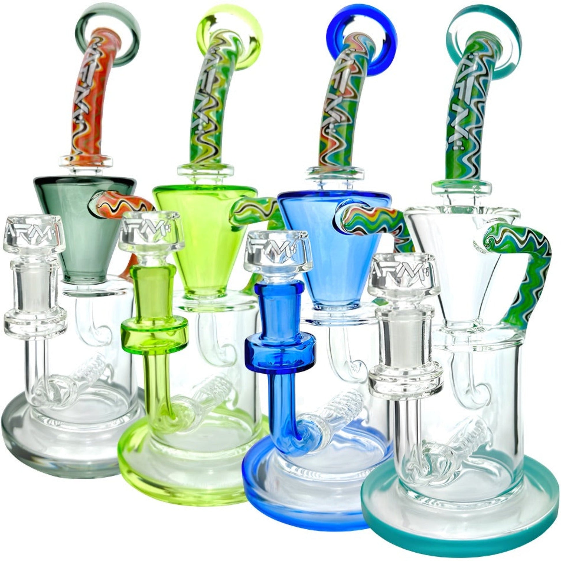 AFM Glass TX617 Recycler Bong 11in