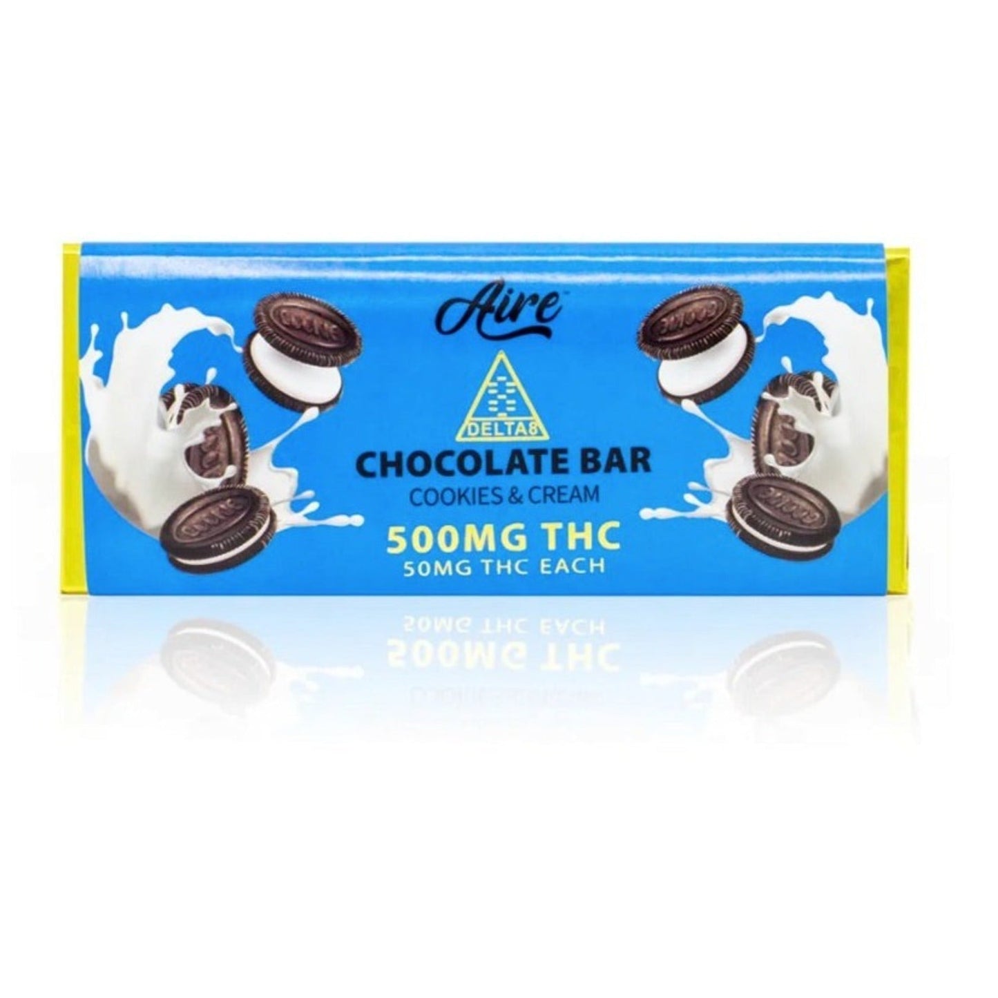 Aire Delta 8 Cookies and Cream Chocolate Bar 500mg