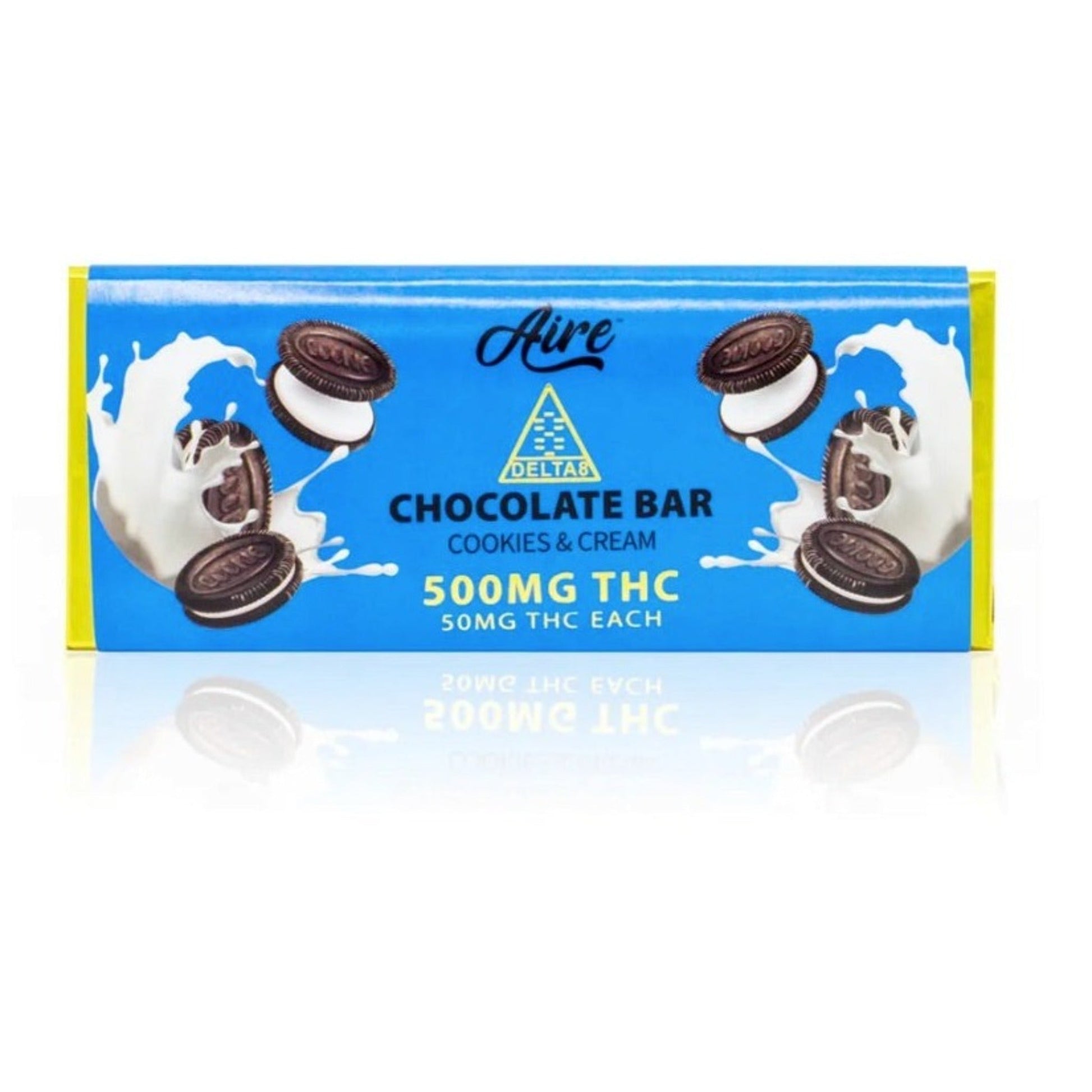 Aire Delta 8 Cookies and Cream Chocolate Bar 500mg