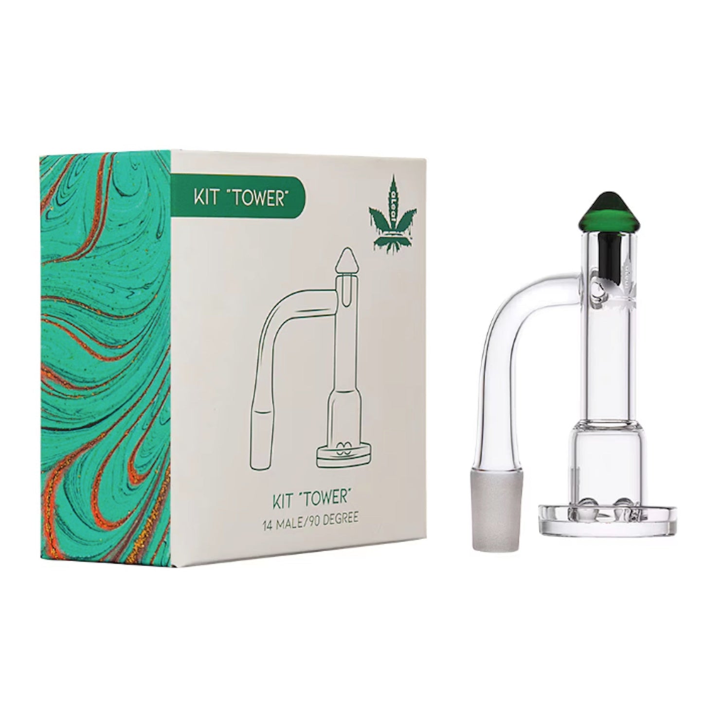 Aleaf Tower Quartz Banger Spinner Kit 14mm Male
