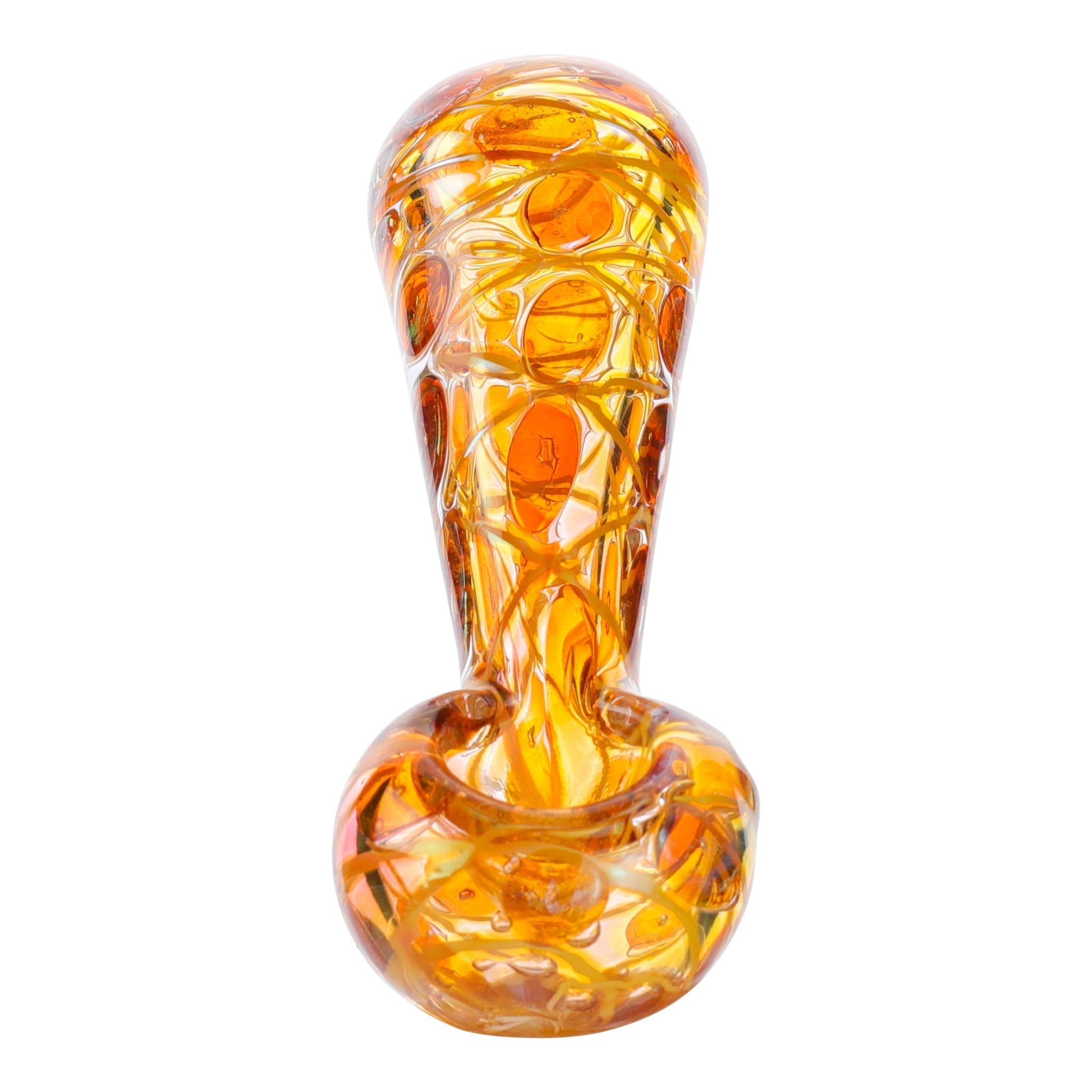 Amber Gold Pipe 5in Borosilicate Glass Spoon