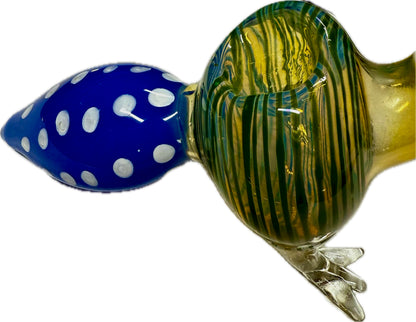 Ripkitty 5” Peacock Dry Herb Hand Pipe Borosilicate Glass - Colors May Vary