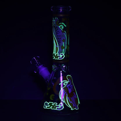 Sailor Venus Beaker Glass Water Pipe - 10" / 14mm F
