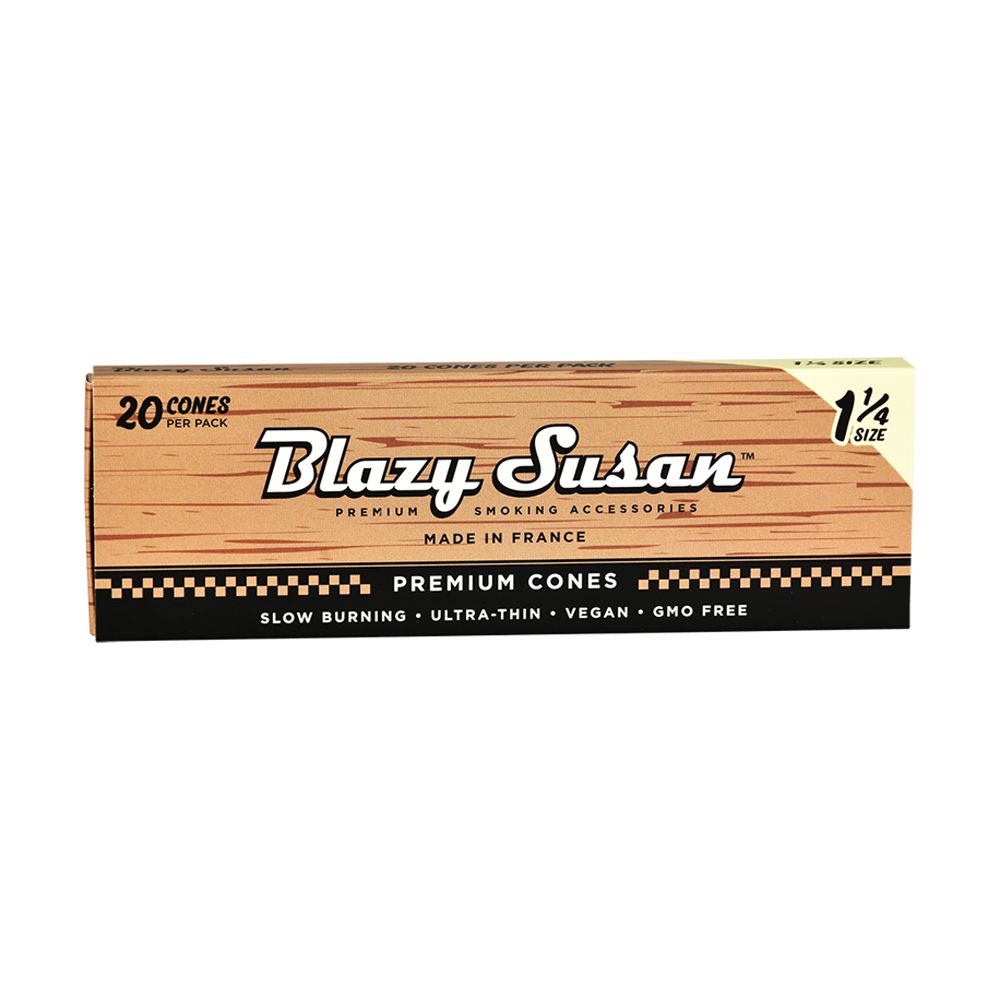 Blazy Susan Pre-Rolled Cones Slide Box | 1 1/4 | 20pc | 12pk Blazy Susan Pre-Rolled Cones Slide Box | 1 1/4 | Cone