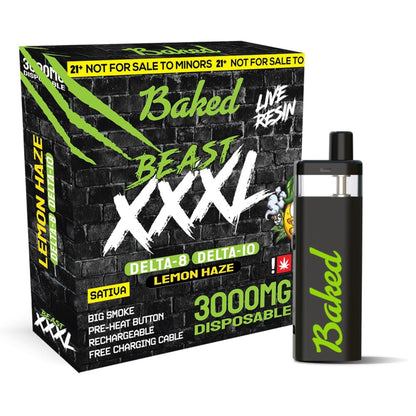Baked BEAST D8/D10 Vaporizer 3000mg