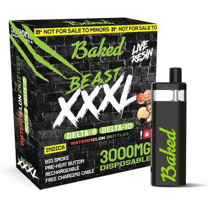 Baked BEAST D8/D10 Vaporizer 3000mg