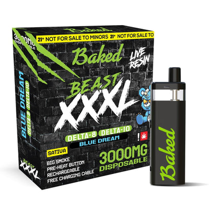 Baked BEAST D8/D10 Vaporizer 3000mg