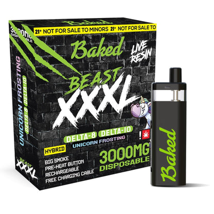 Baked BEAST D8/D10 Vaporizer 3000mg