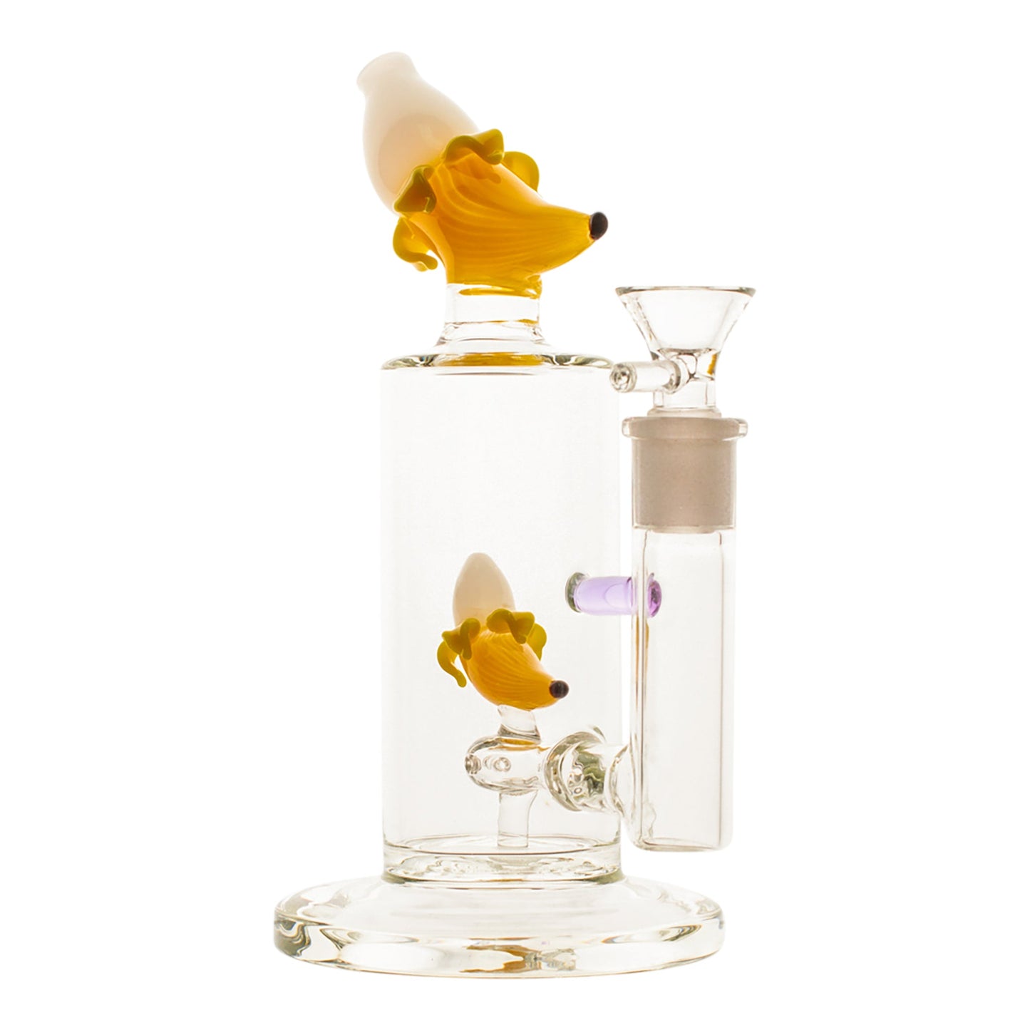 Amy Banana Split Perc Bong 9in Borosilicate Glass
