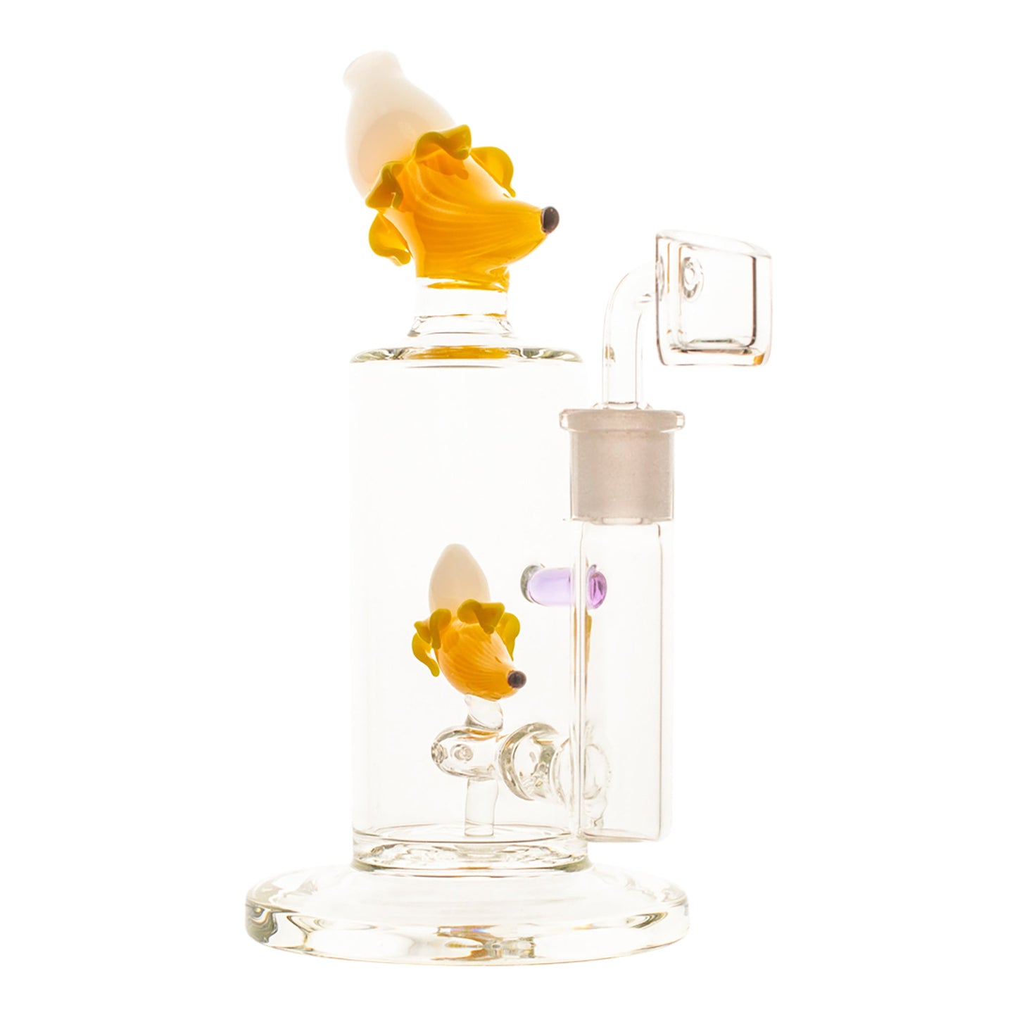 Amy Banana Split Perc Bong 9in Borosilicate Glass