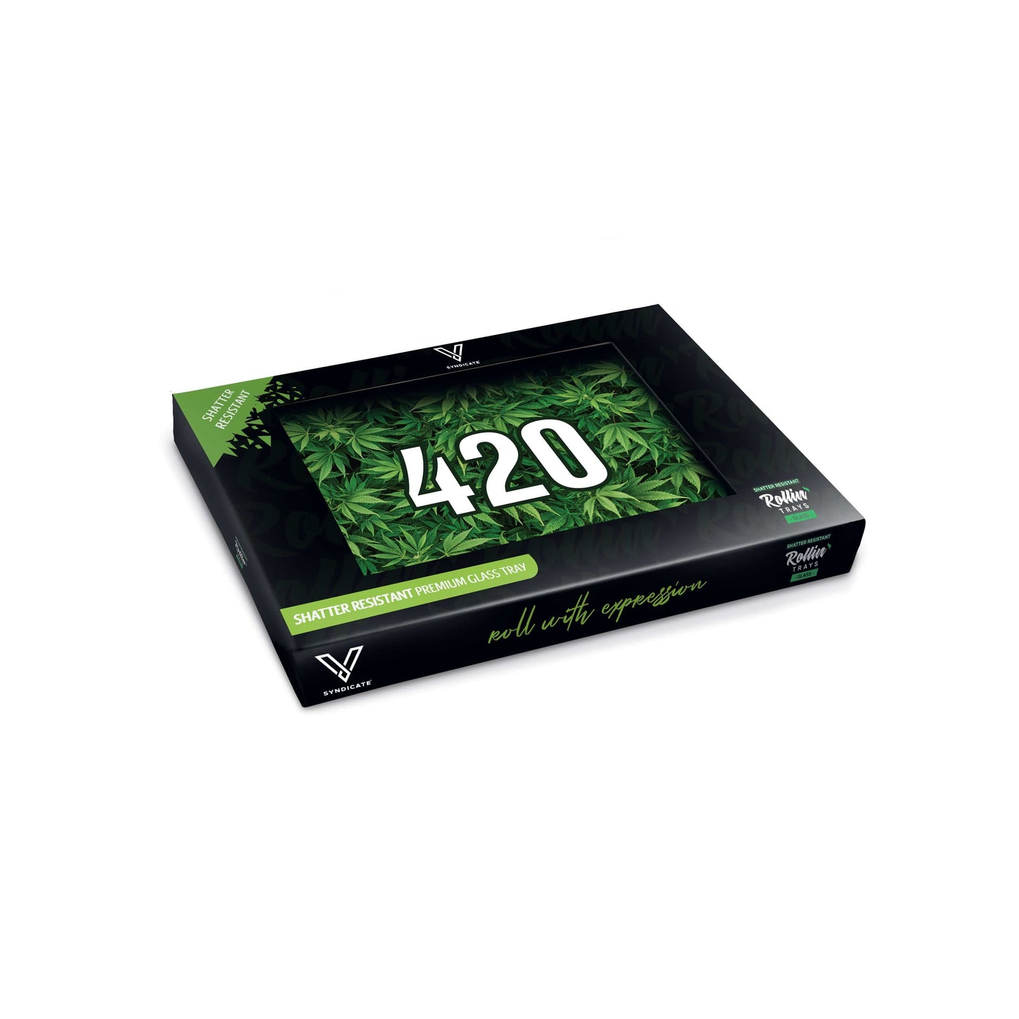 420 Green Glass Rollin'  Tray