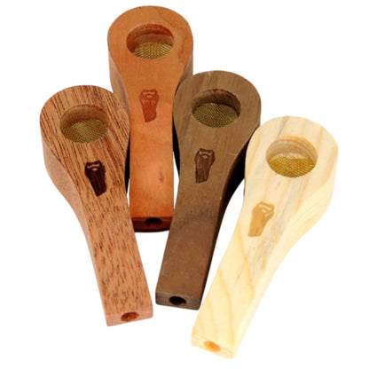 Bearded Circular Wood Spoon Pipe 3.25in