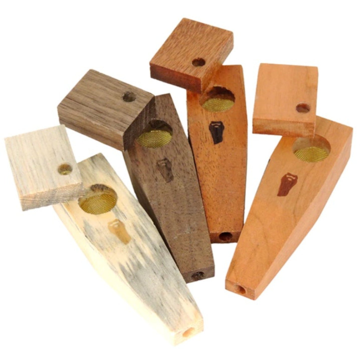 Bearded Rectangle Wood Pipe 3.25in