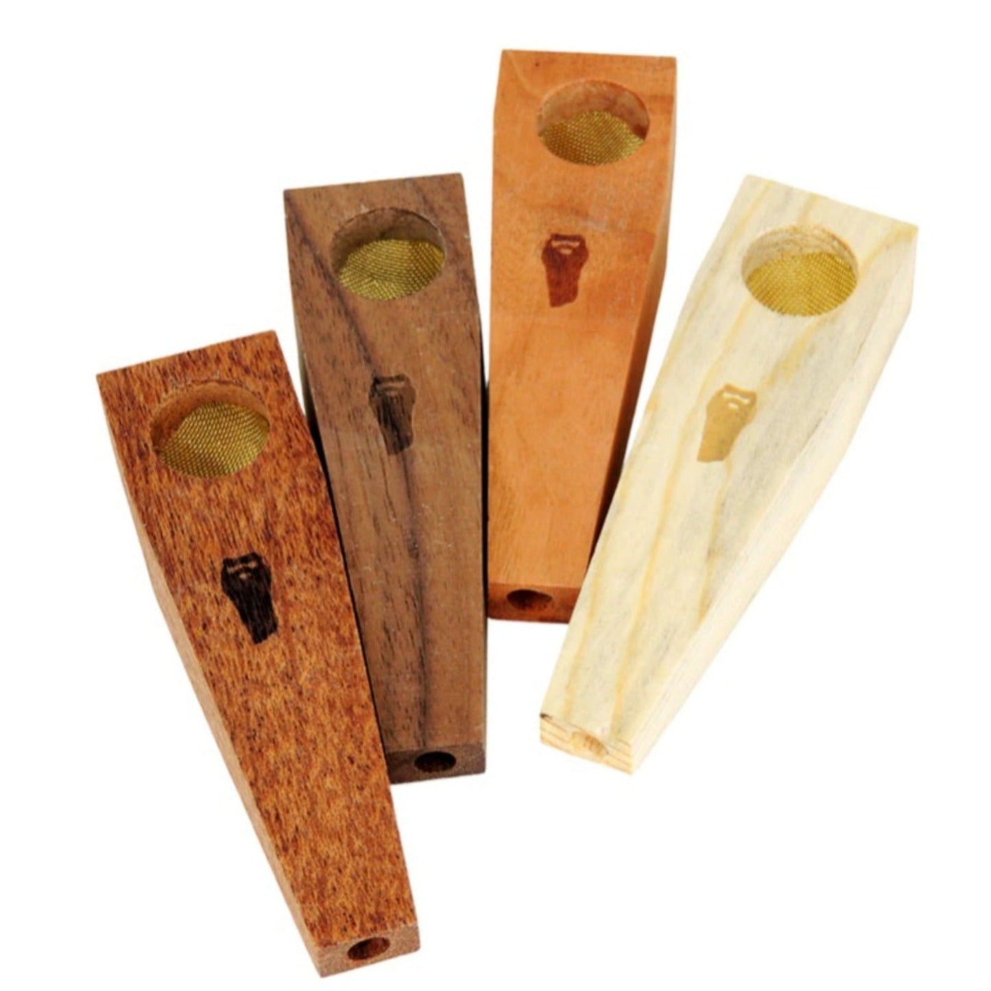 Bearded Rectangle Wood Pipe 3.25in
