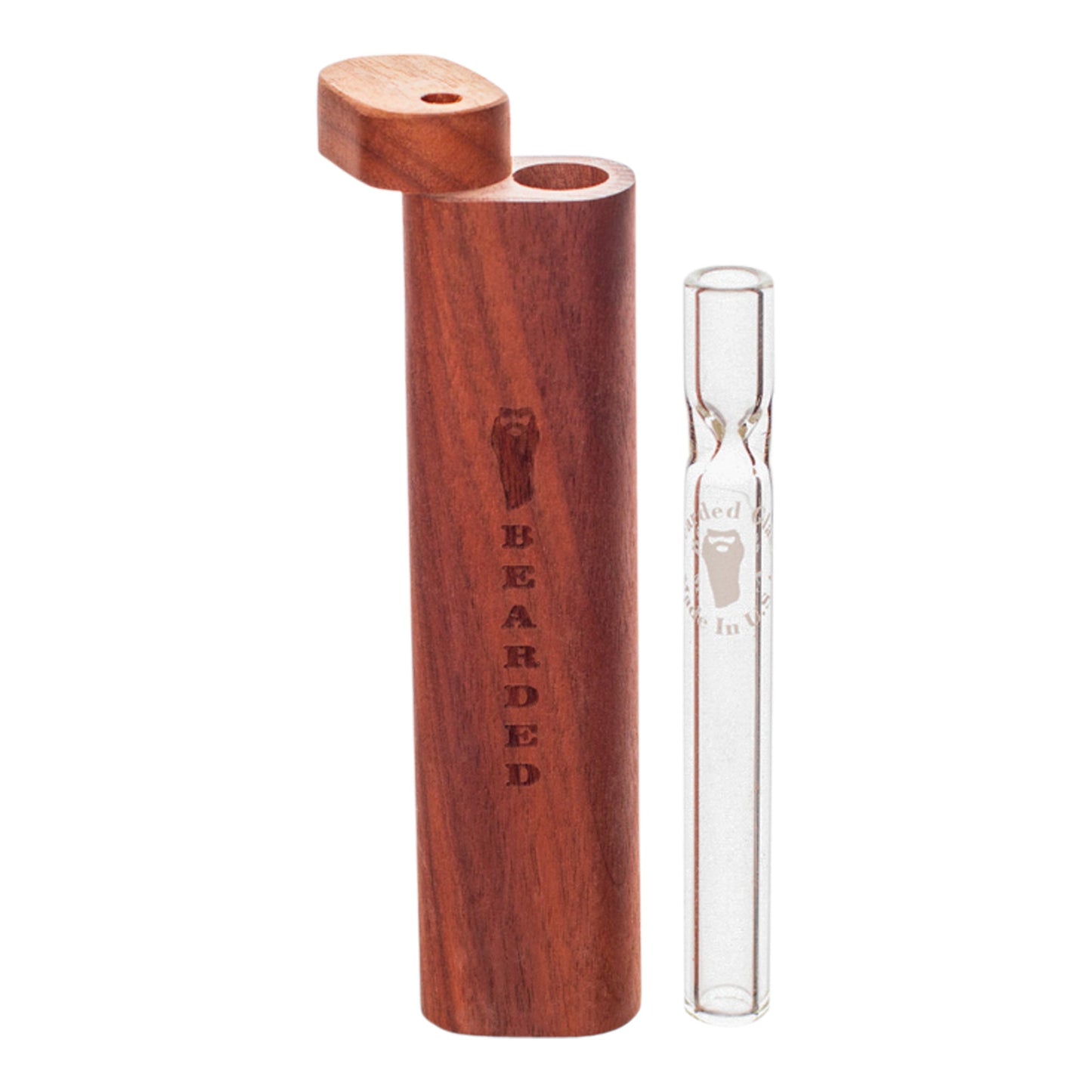 Bearded Wood Chillum Case 4in