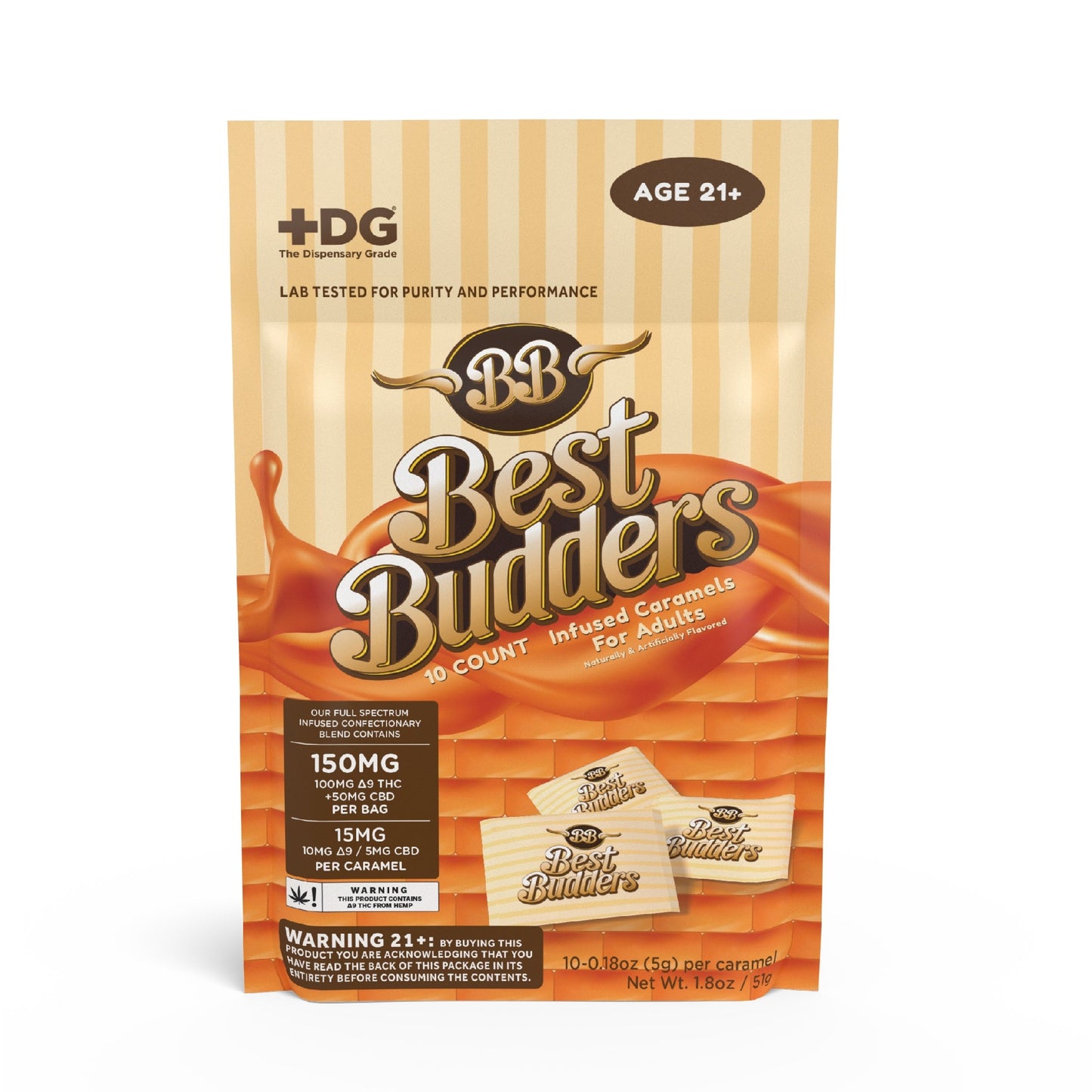 Best Budders THC Infused Caramels 10ct