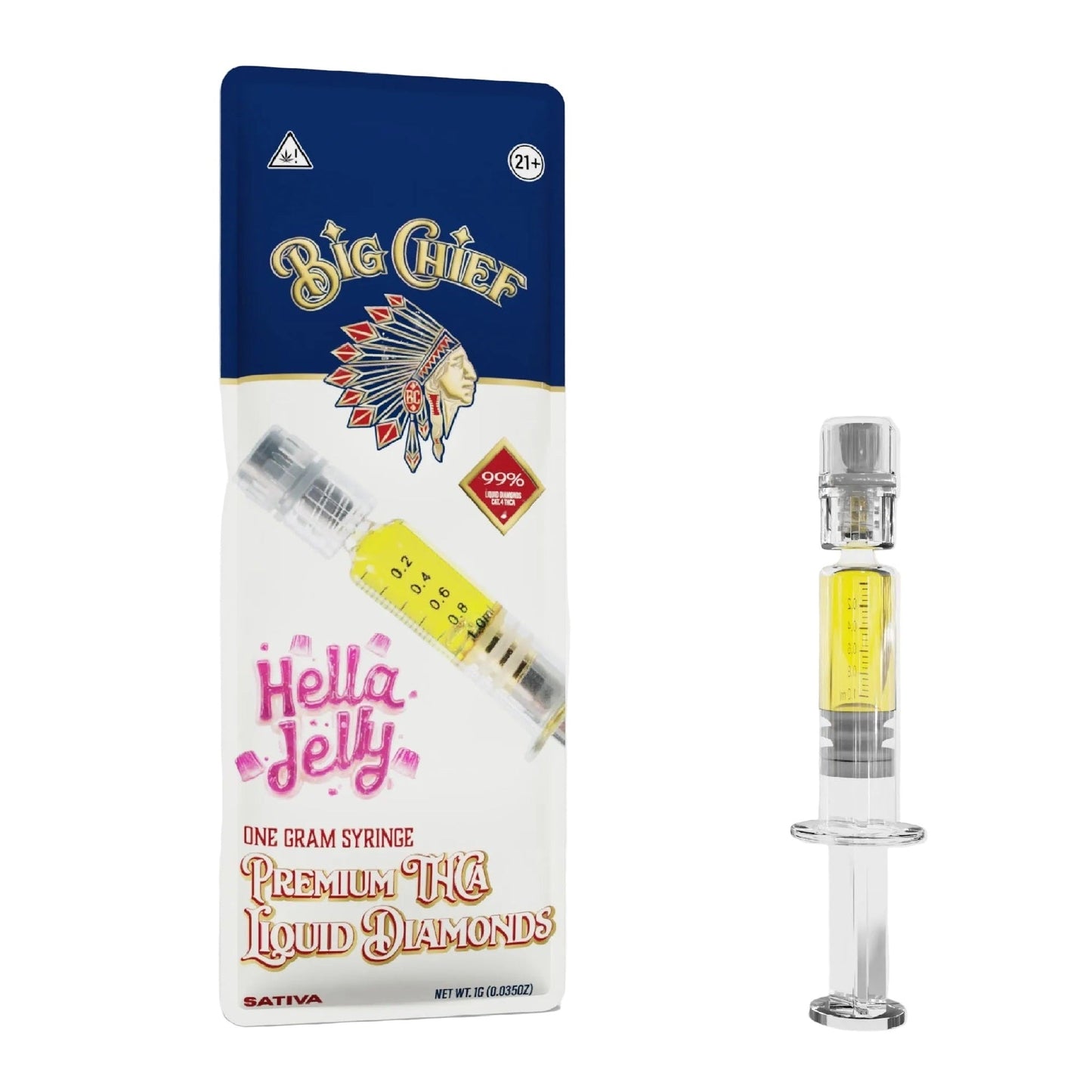 Big Chief 99% Liquid Diamonds THC-A Concentrate Syringe 1g