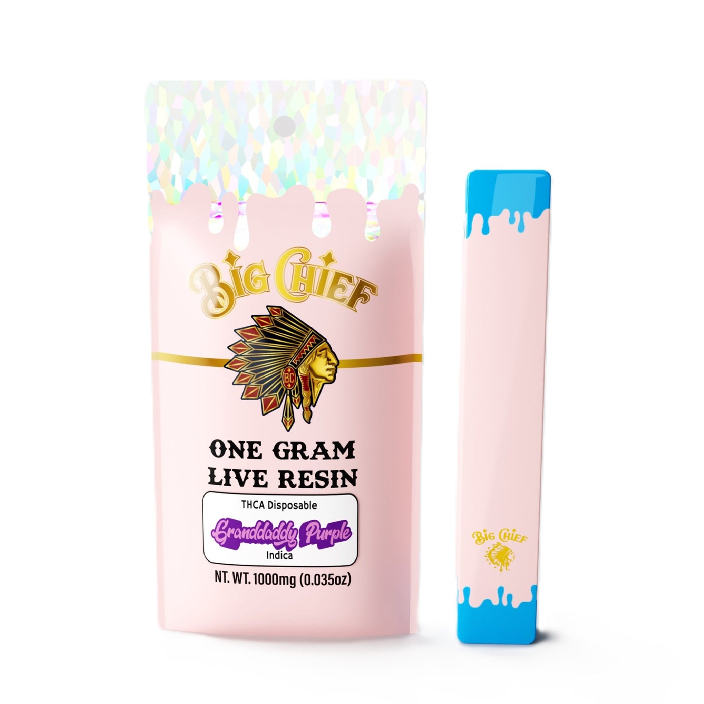 Big Chief Live Resin THC-A Vaporizer 1000mg 1g
