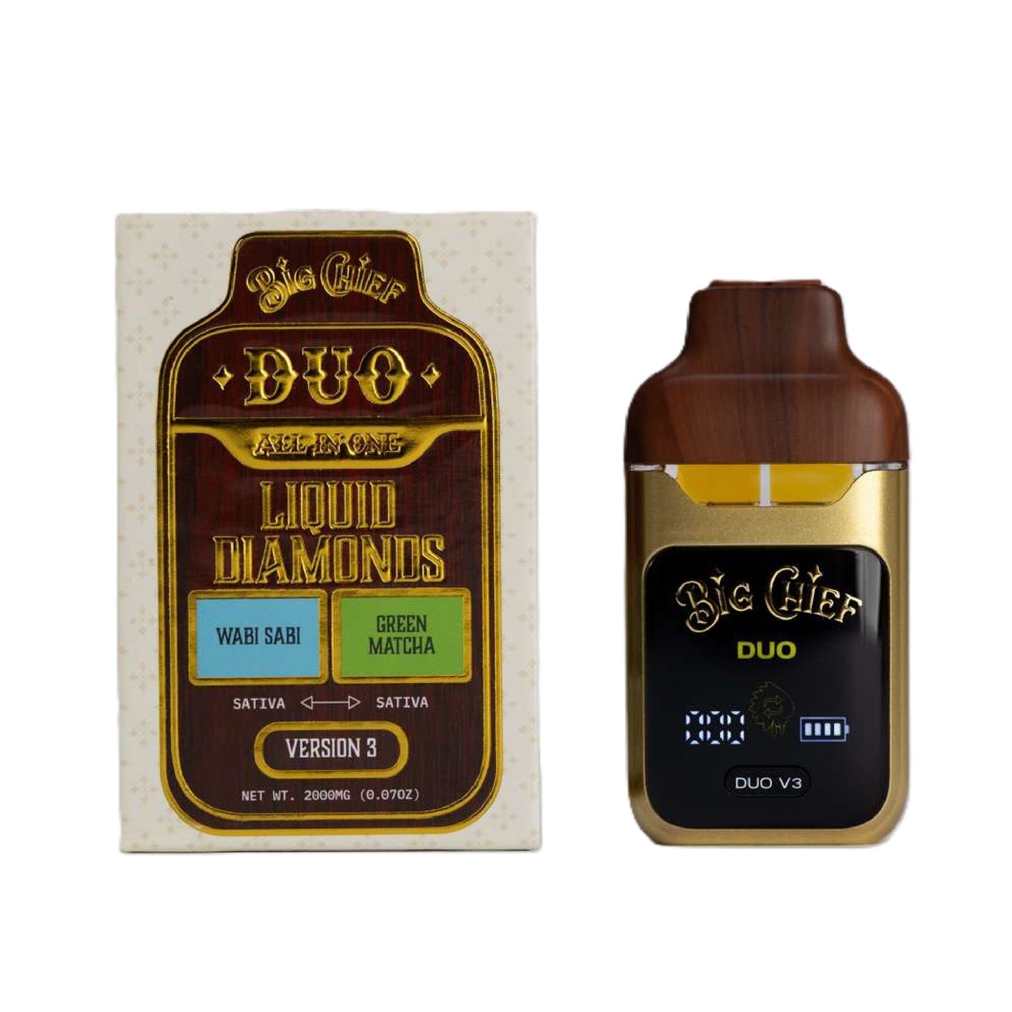 Big Chief THC-A Liquid Diamonds Duos 2000mg