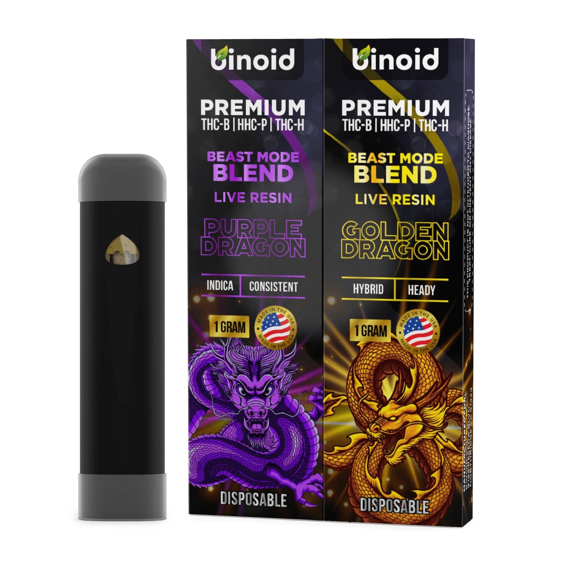 Binoid Beast Mode Blend THC-H Vaporizer 2 Pack 2000mg