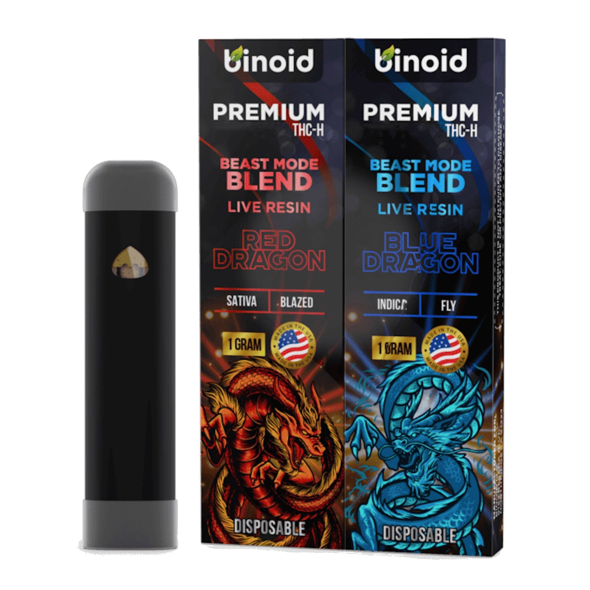 Binoid Beast Mode Blend THC-H Vaporizer 2 Pack 2000mg
