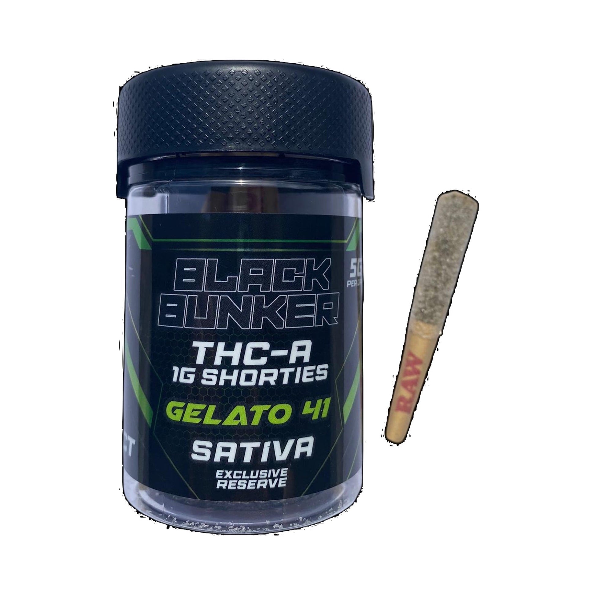 Black Bunker Diamond Dusted Shorties Pre Rolls 5g