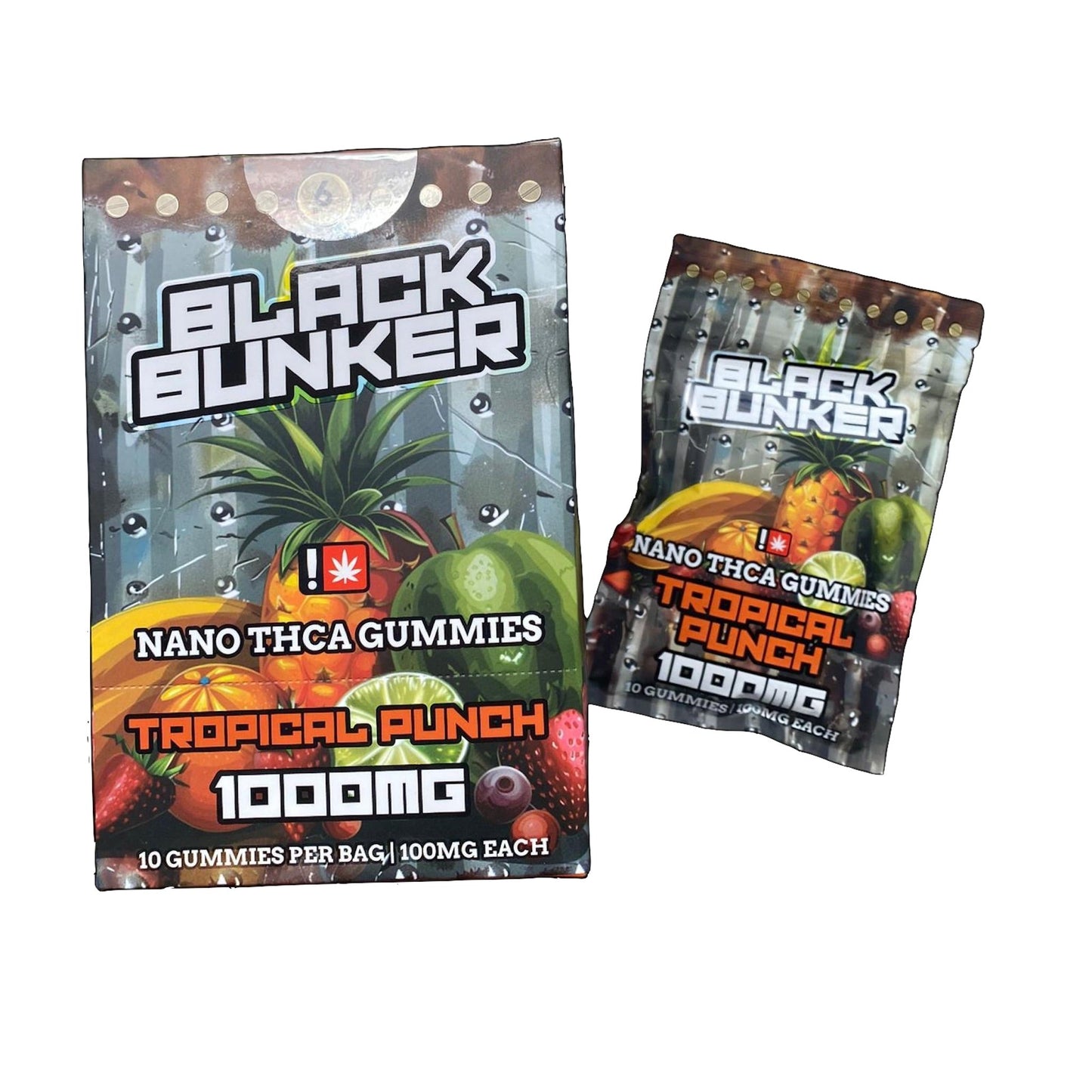 Black Bunker Nano THC-A Gummies 1000mg 10ct