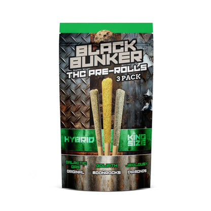 Black Bunker THC Doob Toob Pre-Rolls 3ct 1g