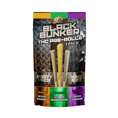 Black Bunker THC Doob Toob Pre-Rolls 3ct 1g