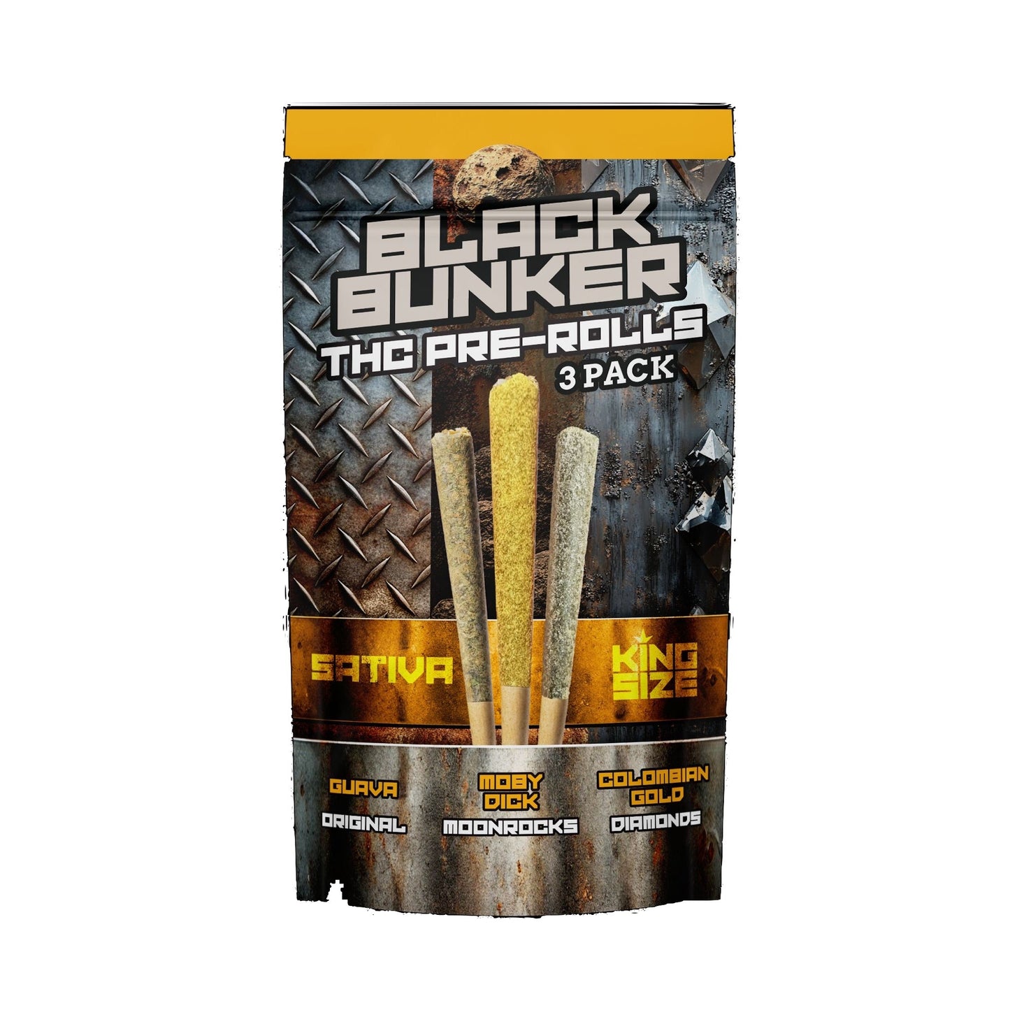 Black Bunker THC Doob Toob Pre-Rolls 3ct 1g