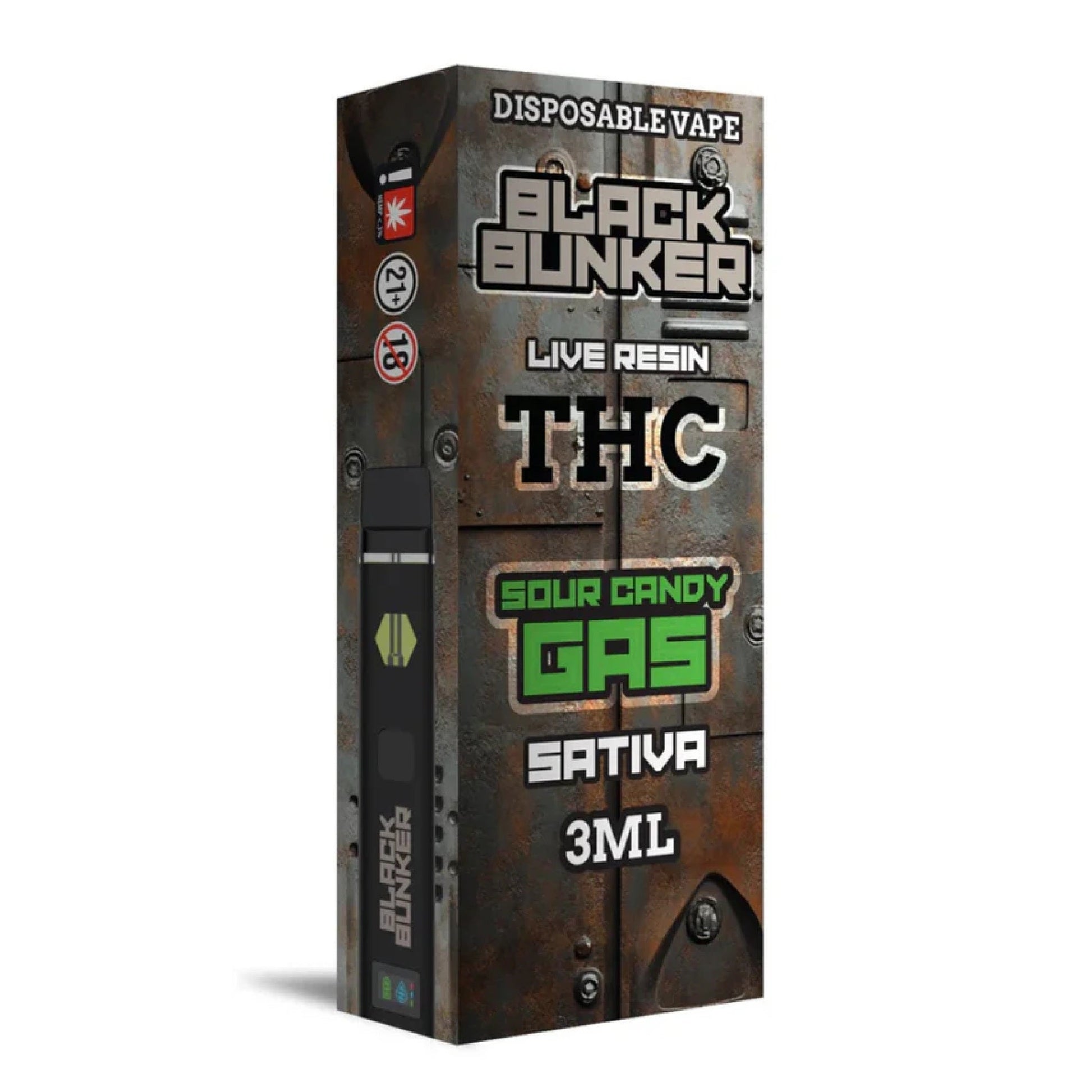 Black Bunker THC Live Resin Vaporizer 3000mg