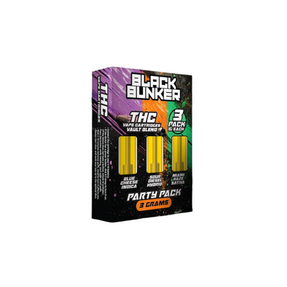 Black Bunker Triple Pack Vault Blend Vape Cartridges 3000mg