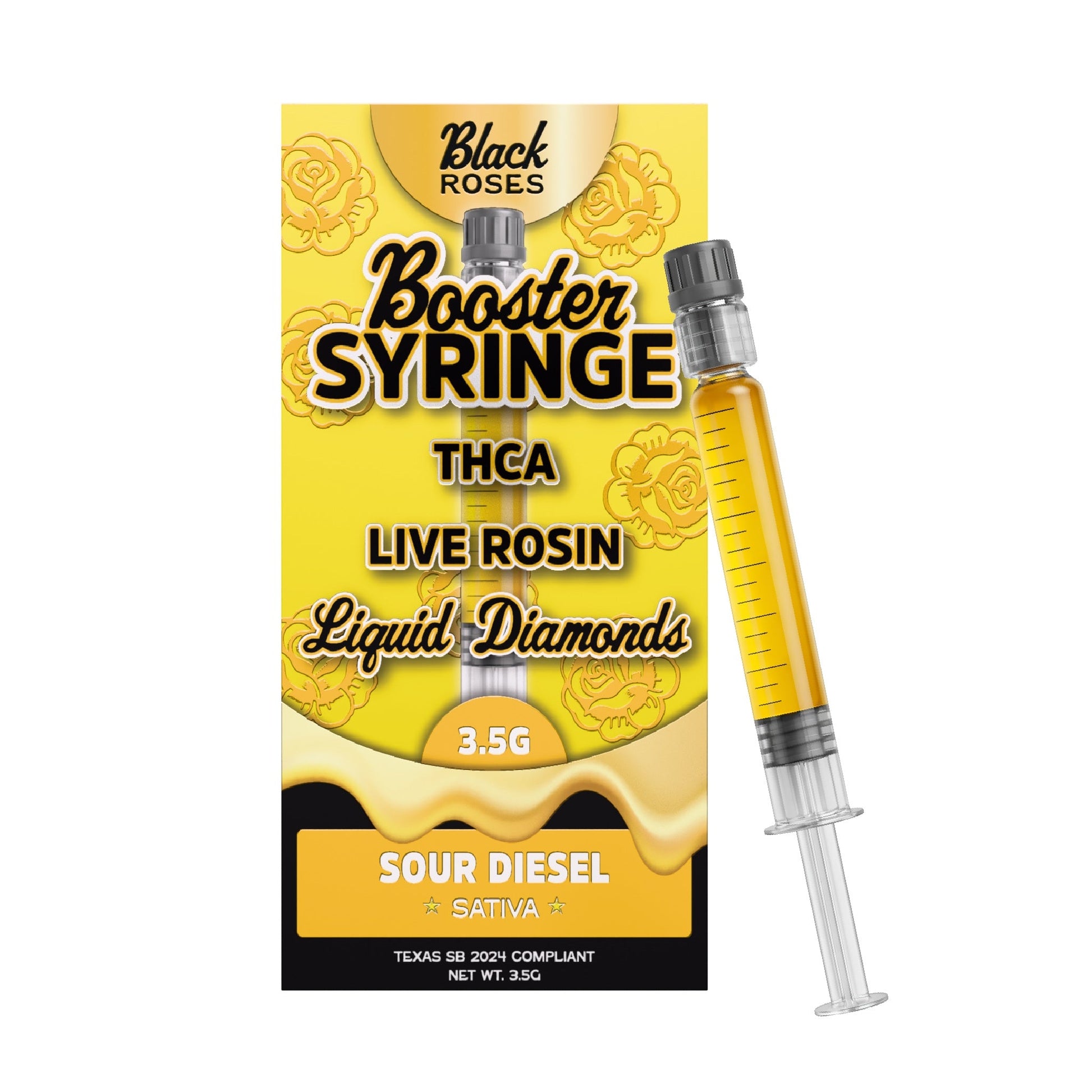 Black Roses Booster Liquid Diamonds THC-A Syringe 3.5g