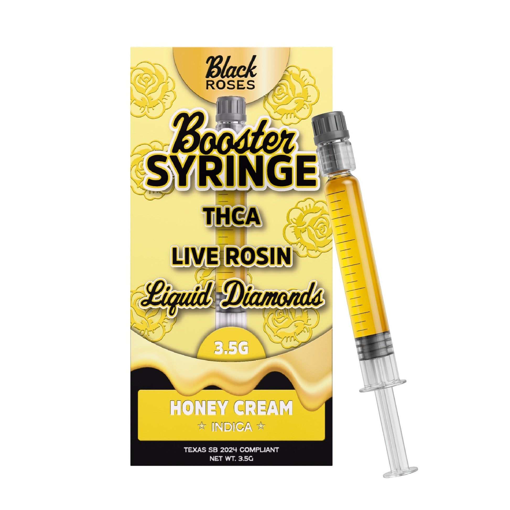 Black Roses Booster Liquid Diamonds THC-A Syringe 3.5g