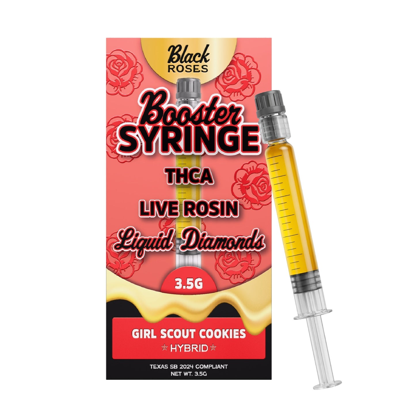Black Roses Booster Liquid Diamonds THC-A Syringe 3.5g