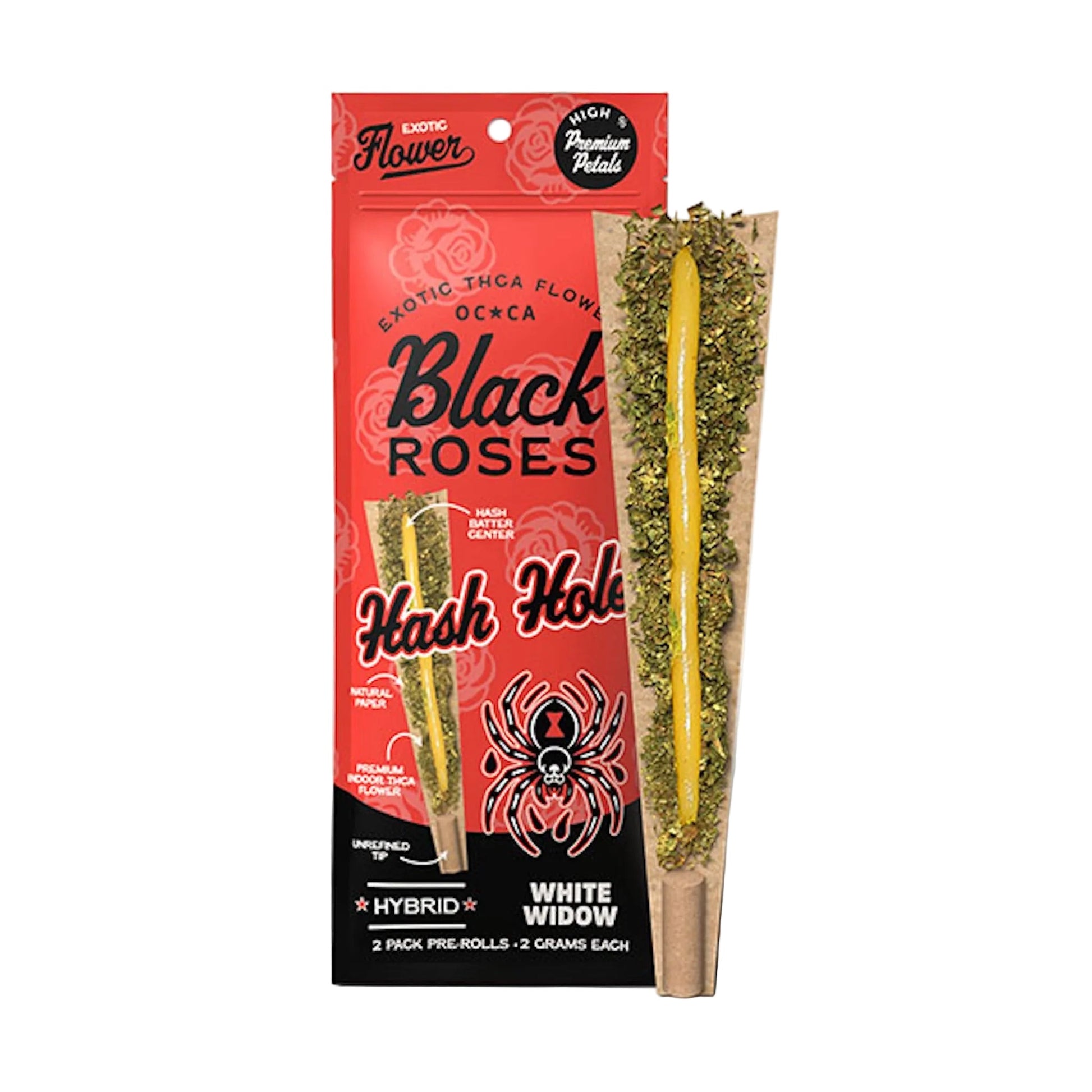 Black Roses Exotic THC-A Hash Holes Pre-Rolls 4g 2ct