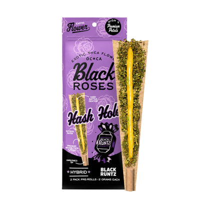 Black Roses Exotic THC-A Hash Holes Pre-Rolls 4g 2ct