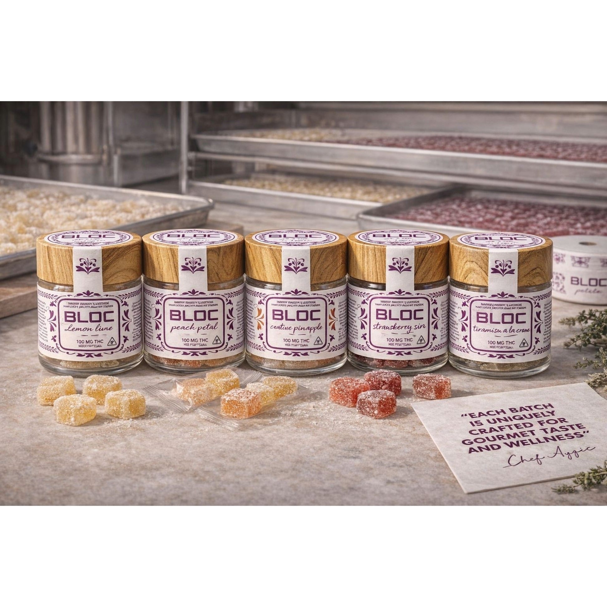Bloc Petite Peach Petal Vanilla THC Gummies 100mg