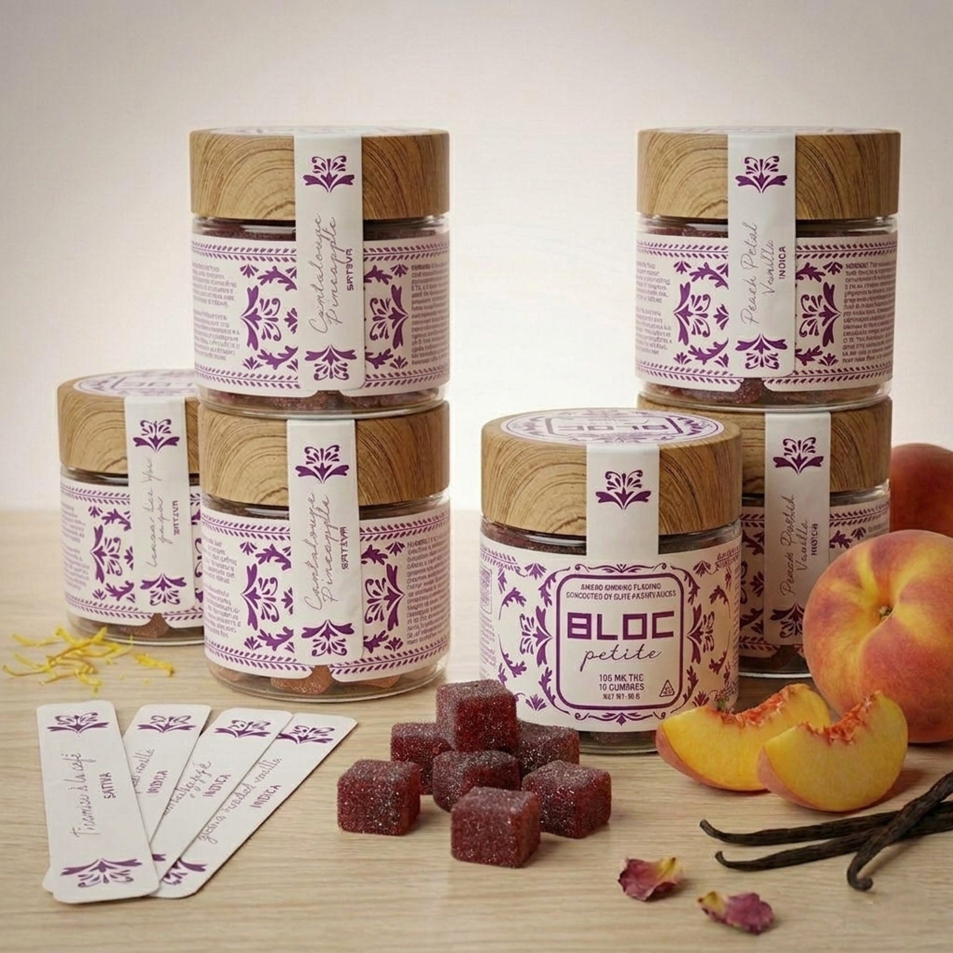 Bloc Petite Peach Petal Vanilla THC Gummies 100mg