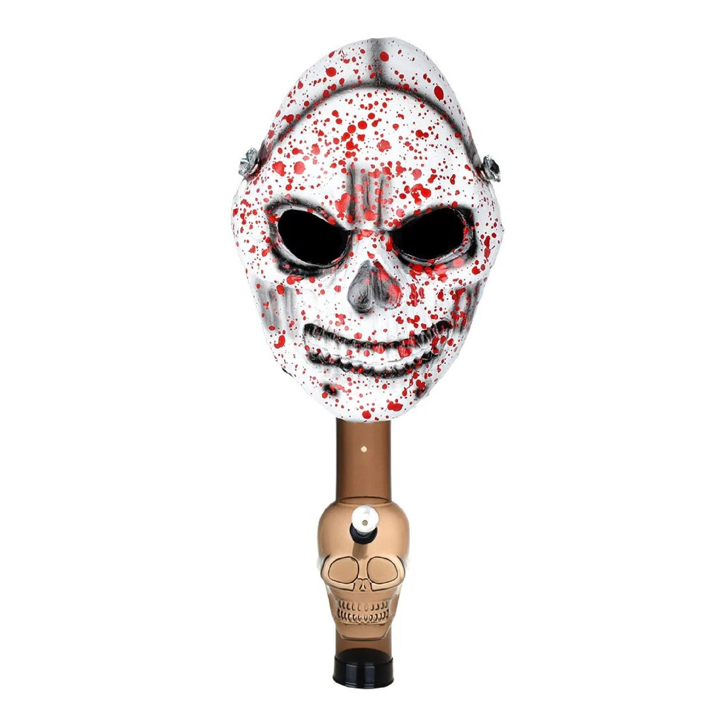 Bloody Skull Gas Mask Acrylic Water Pipe Set 8in