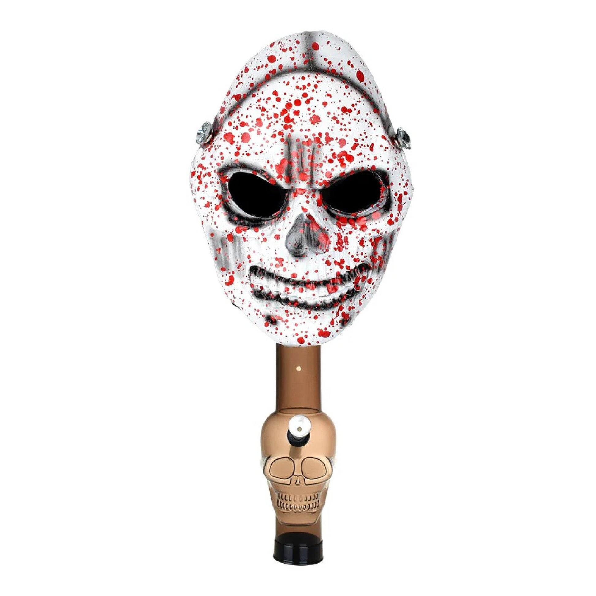 Bloody Skull Gas Mask Acrylic Water Pipe Set 8in