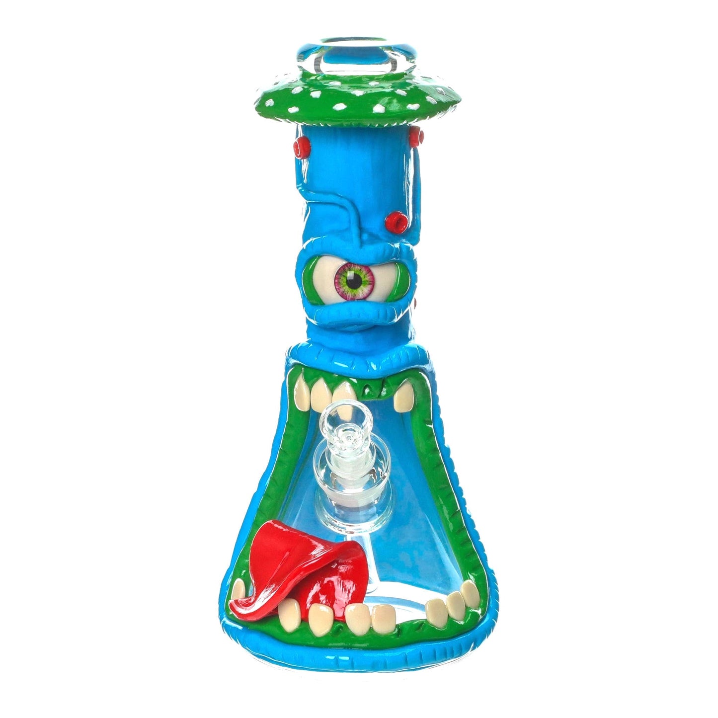 Amy Blue Eyed Toadstool Monster Bong 13in
