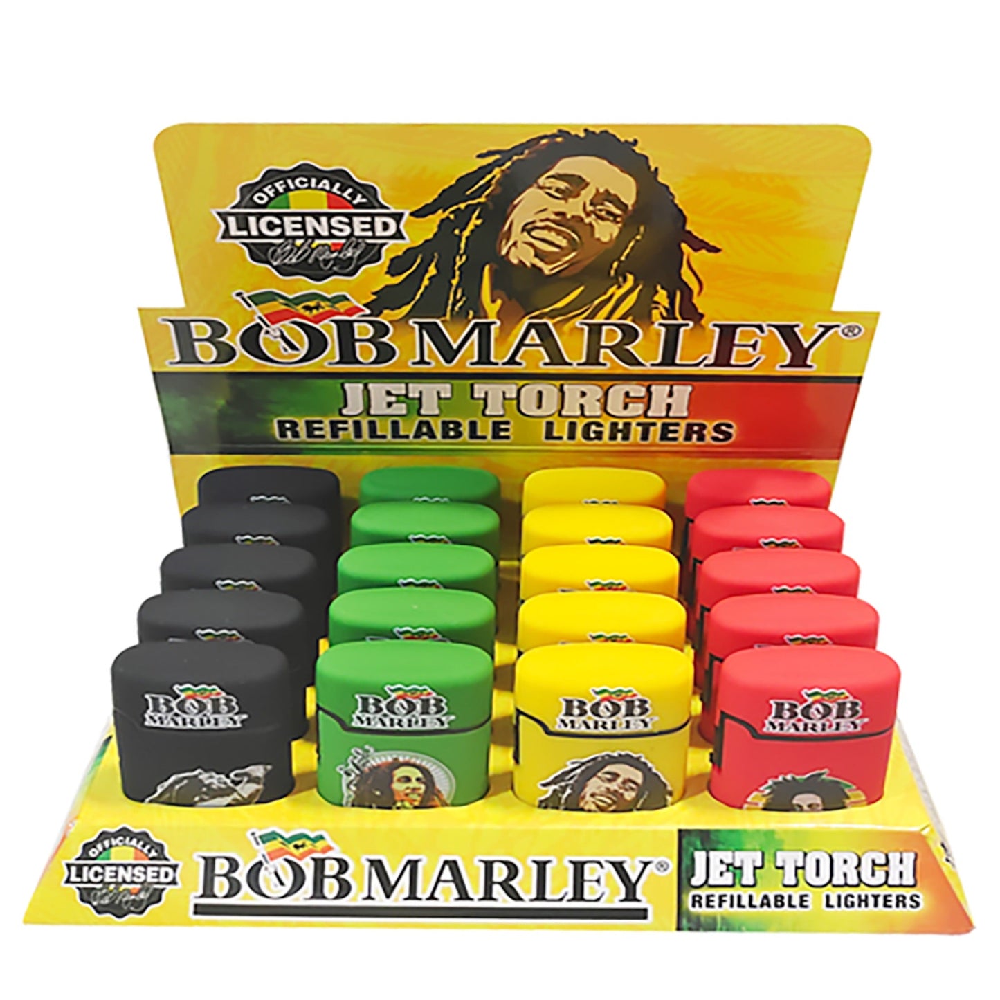 Bob Marley Flip Top Torch Lighter Refillable Butane