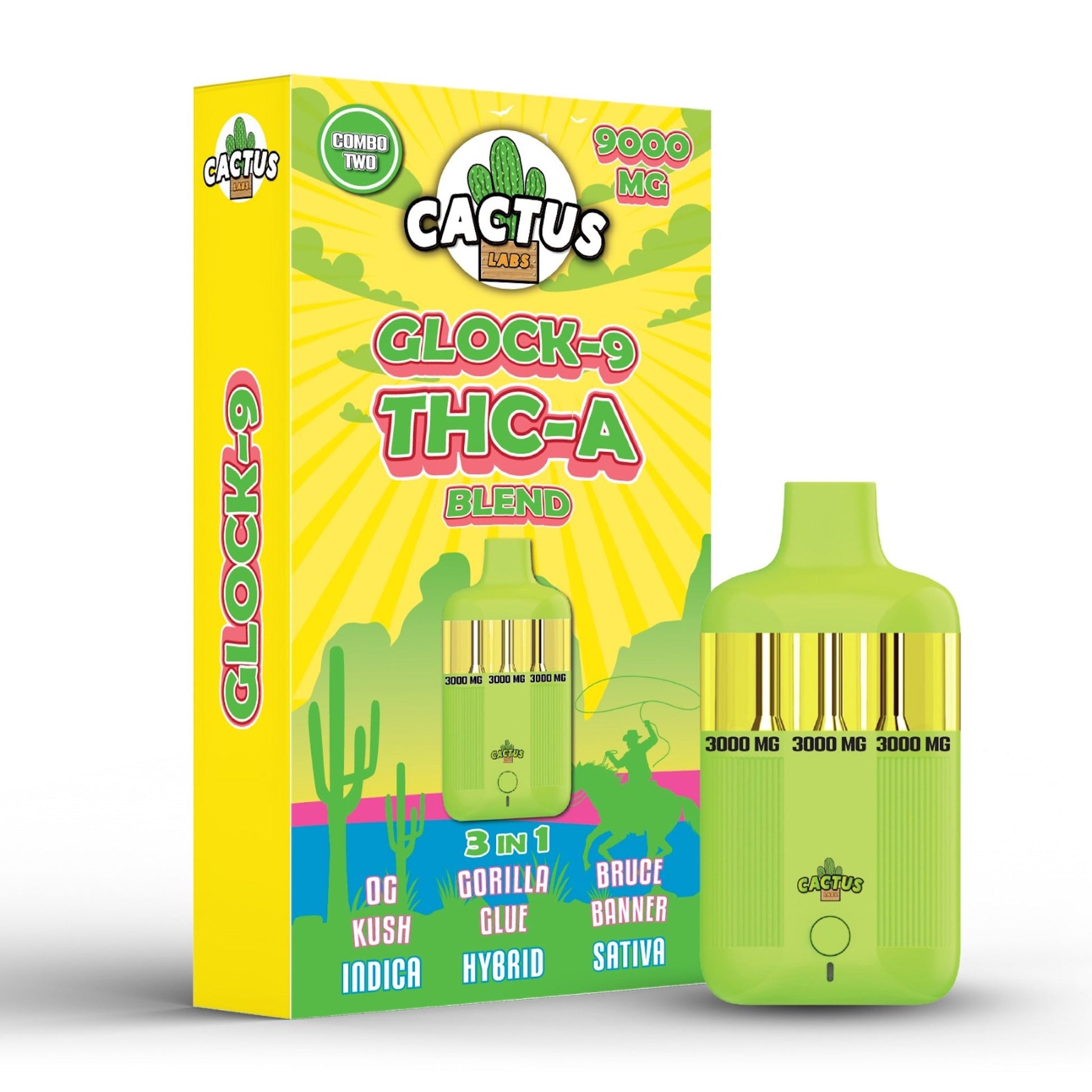 Cactus Labs Glock-9 THC-A Blend Vaporizer 9000mg