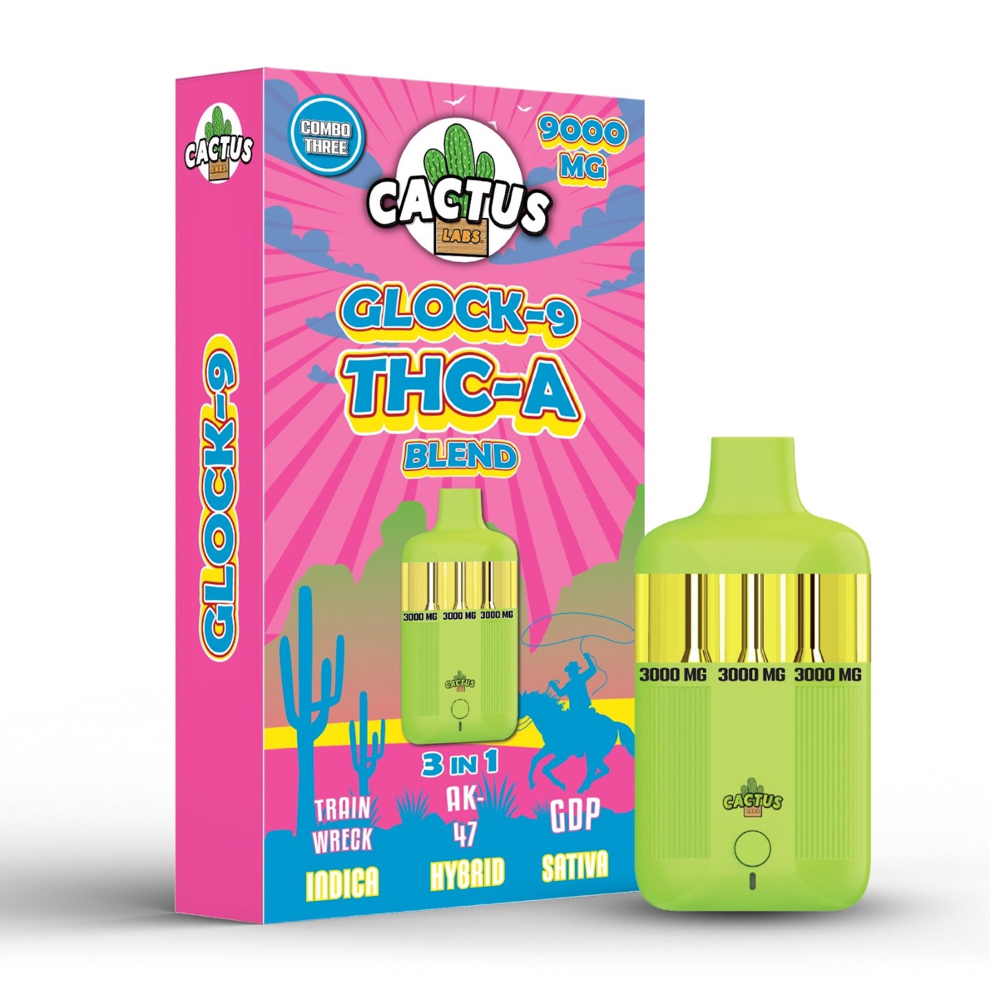 Cactus Labs Glock-9 THC-A Blend Vaporizer 9000mg