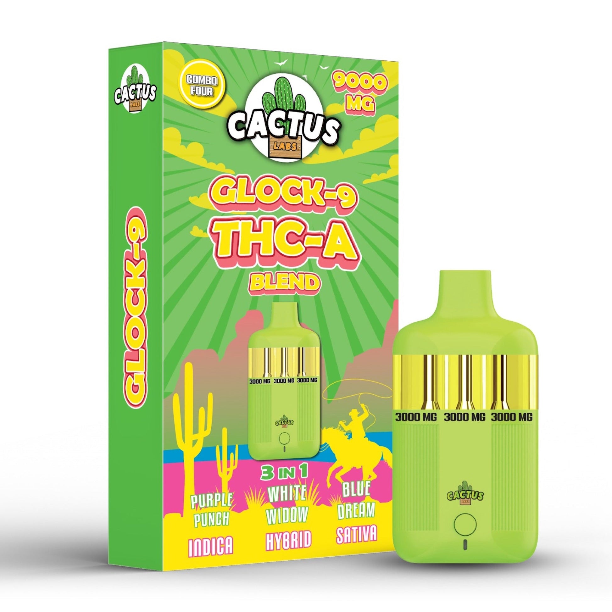 Cactus Labs Glock-9 THC-A Blend Vaporizer 9000mg