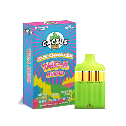 Cactus Labs Six Shooter Liquid Diamonds THC-A Blend Vaporizer 6000mg