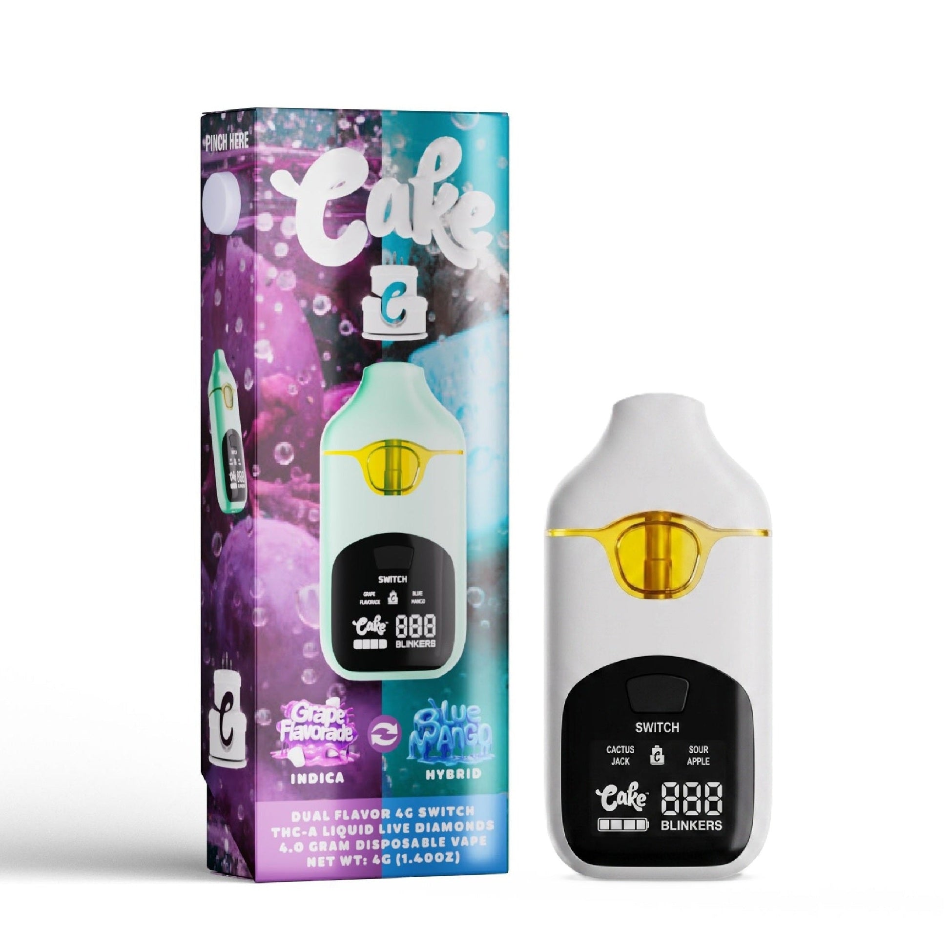 Cake Dual Flavor Liquid Live Diamonds THC-A Vaporizer 4000mg